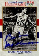 Bob Mathais OLYMIC Signed Hall of Fame Sports Card - (Earn 4 reward points on this item worth $1.00)