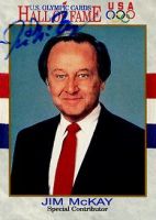 Jim McKay TV SPORTS JOURNALIST Signed Sport Card
