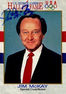 Jim McKay TV SPORTS JOURNALIST Signed Sport Card